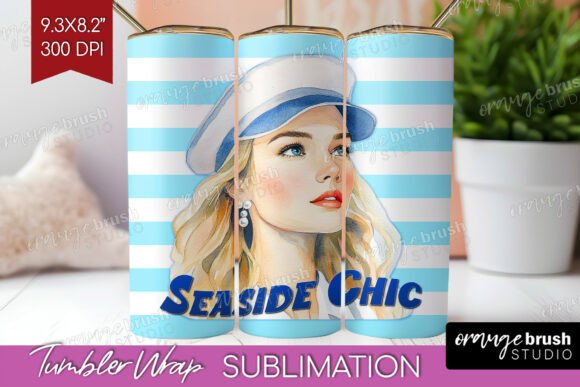Download Sailor Girl Nautical Tumbler Wrap PNG - Nautical tumbler wrap Collection