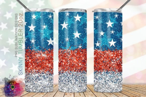 Download Red White Blue Glitter USA Flag Tumbler - Red white blue Collection