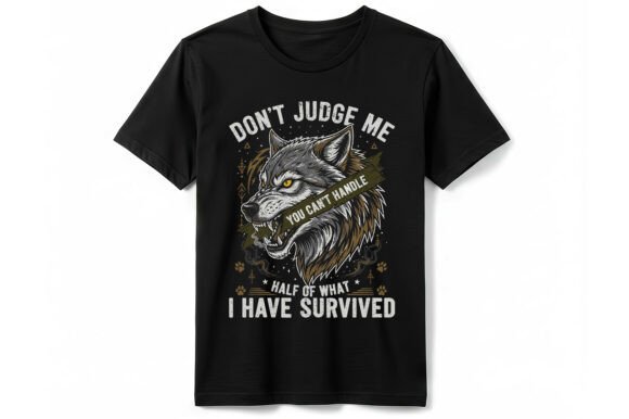 Download Wolf Don't Judge Me Quote T-shirt - Premium Resources